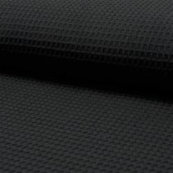 Tissu Nid d'abeille Noir