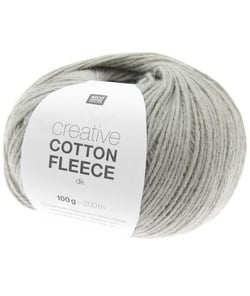Pelote de coton Creative Cotton Fleece dk - 100 GR - Rico Design 002 Gris