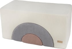 Arc en ciel - lot de 3 grand blocs crème, gris, rose clair - Velinda