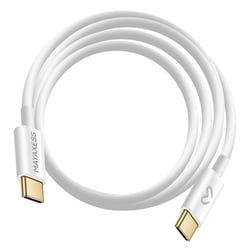 Mayaxess Câble de charge USB-C / USB-C 1m pour iPhone 17 Air Blanc