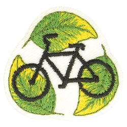 Ecusson thermocollant éco friendly tissu bio velo 4cm x 4cm
