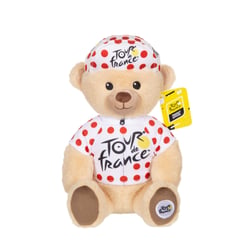 Peluche - Peluche Officielle Ours Tour de France "Maillot et Casquette Grimpeur à Pois" – 24 cm