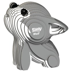 Eugy 3D Modèle: ANIMAL SAUVAGE / LOUP 5,6x3,7x6,1cm, en carton, en boîte,  6+