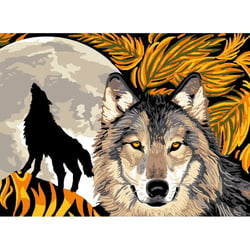 Princesse - Canevas antique 50x65 cm Le loup