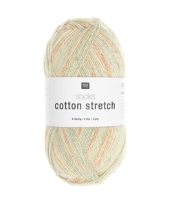 Laine à chaussettes Socks Cotton Stretch 4 fils 100 gr – Confort et élasticité - Rico Design 01 Pastel