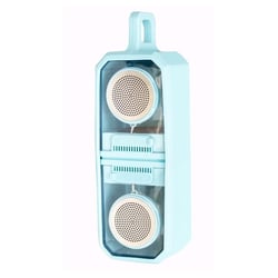 Enceinte Bluetooth 10W Portable TWS Transparente Avec Base Magnétique Subwoofer Extérieur Bleu YONIS