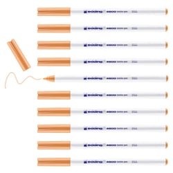 Lot de 10 feutres textiles permanents pointe 1 mm - EDDING - Orange clair - 4600