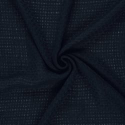 Tissu Tweed Charlotte uni Bleu marine