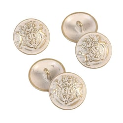 Bouton blason or blanchi 20mm