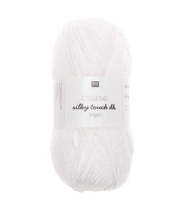 Fil à tricoter Creative Silky Touch Dk Vegan - 100gr - Rico Design 001 Blanc