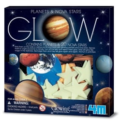 4M - Formes adhésives phosphorescentes Planètes et 20 étoiles