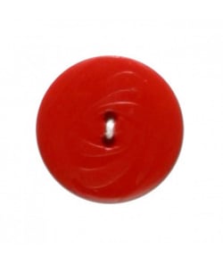 Carte de 3 boutons stries rouge 23mm - Distrifil Rouge
