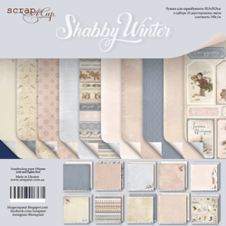 10 Papiers scrapbooking 30 x 30 cm album faire part carte Scrapmir SHABBY WINTER