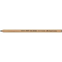Crayon de couleur FABER-CASTELL - Pitt Oil Base - Noir - Dur N° 4