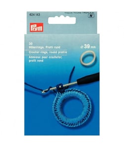 Lot de 30 Anneaux pour crocheter 39 mm rond - Prym Blanc