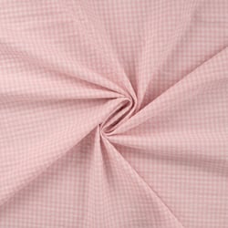 Tissu Seersucker Carreaux Rayures Rose