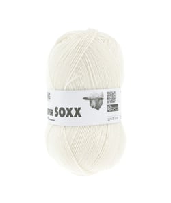 Pelote à tricoter SUPER SOXX 4 fils - 100 Gr - Lang Yarns - La laine à chaussettes incontournable 0094 Ecru