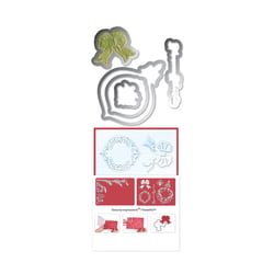 Gabarit de découpe pour machine Sizzix - Motif Pomme de pin et Ornement