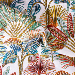 Tissu Jacquard d'ameublement Mayorque sur fond Blanc