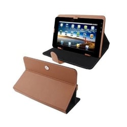 Housse Tablette Tactile Universelle 9' Mode Portrait Paysage Simili Cuir Marron YONIS