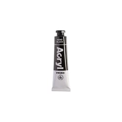 Tube Aluminium 18ml Peinture Acrylique Noir 800 PRIMO