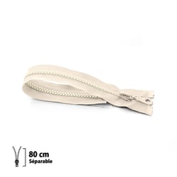 Fermeture éclair Z54 - moulée 6mm Séparable - 80 cm