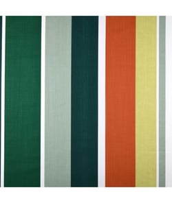 Tissu coton enduit rayé de 160 cm de largeur Orange vendu par 50 cm