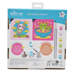 ENJOY ART - Peinture par Numéros 20x20cm Junior Kawaii Dragon Axolotl