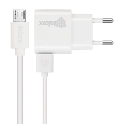 Inkax Chargeur Secteur + Câble Micro USB 1A Blanc