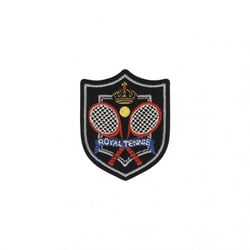 Ecusson thermocollant sport et royal royal tennis 5,5x5cm