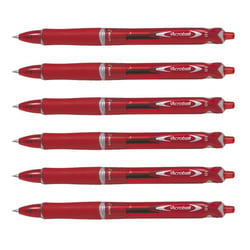 Lot de 6 stylos à bille  PILOT - Acroball Begreen - Rouge - Pointe moyenne