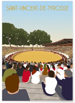 Affiche ville Saint-Vincent-de-Tyrosse | A3 : 29,7x42cm