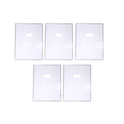 5 grands protèges cahier - 24x32cm - Transparent - Avec porte étiquette