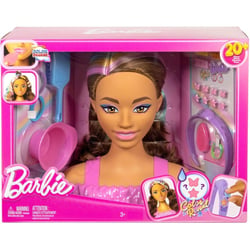 Tête à coiffer barbie chevelure brune et accessoires - color reveal - mattel - jfg82