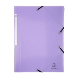 Chemise à élastique 3 rabats - A4 - Mauve - Polypro - Chromaline - Exacompta