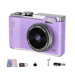 Appareil Photo Numérique 4K Double Objectif Léger Et Portable Violet 2 YONIS