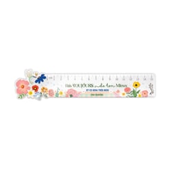 Règle dye cut illustrée 15cm - Le bonheur est partout - Hirondelles & Cie