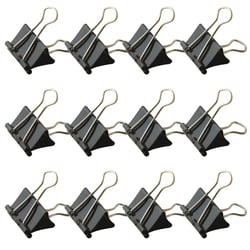 Pinces à documents - Double clip - 51mm - Ecartement 20mm - Noir - Boîte de 12