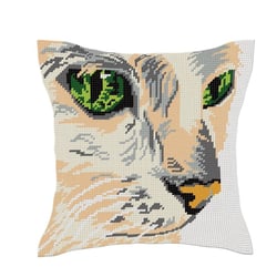 LUC - Kit coussin demi-point chat blanc