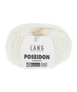 Pelote de laine Vierge Poseidon - Lang Yarns 02 Ecru