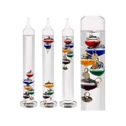 Thermomètre de Galilée en verre 27 cm
