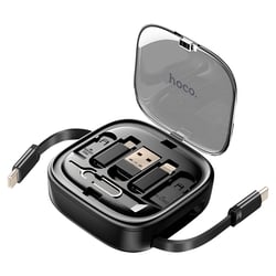 Hoko Câble USB-C 6-en-1 Charge Rapide 60W avec Adaptateurs Universels Noir