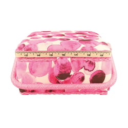 Boîte à couture 20x20x11cm bulles fuchsia