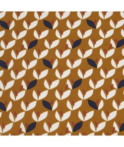 Tissu coton Vaya de 150 cm de largeur Ocre/bleu Foncï¿½ multicolore vendu par 50 cm