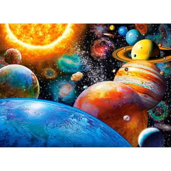 Puzzle les planetes et le systeme solaire 300 pieces - collection espace / univers - castorland