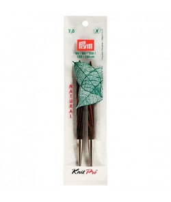 Aiguilles interchangeables longues bois NATURAL N° 3 à 15 à l'unité - Prym Marron (n°7)