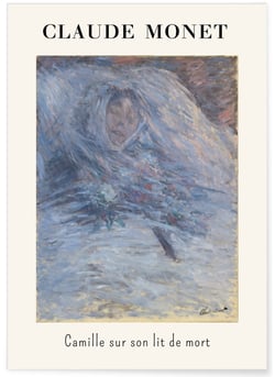Affiche Claude Monet - Camille sur son Lit de Mort | A3 : 29,7x42cm