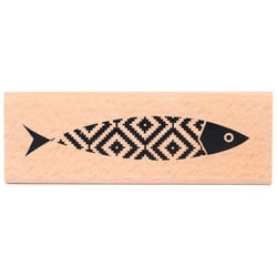 Graine Créative - Tampon en bois Poisson géométrique
