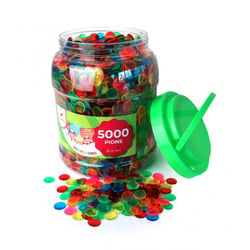 Boite de 5000 pions de loto multicolores - jetons marquage - accessoire bingo - cartaloto
