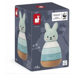 Empilable Lapin en bois WWF - Janod - Rouge